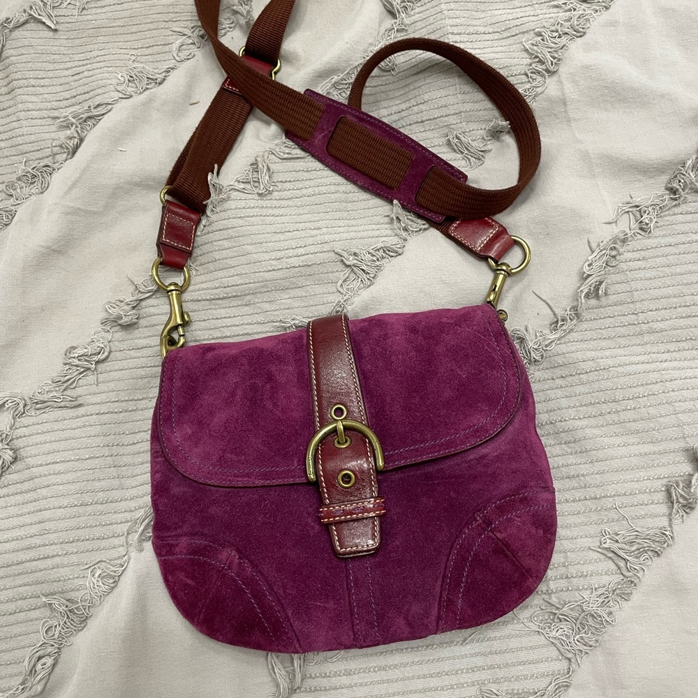 Coach women’s purple fuchsia crossbody bag